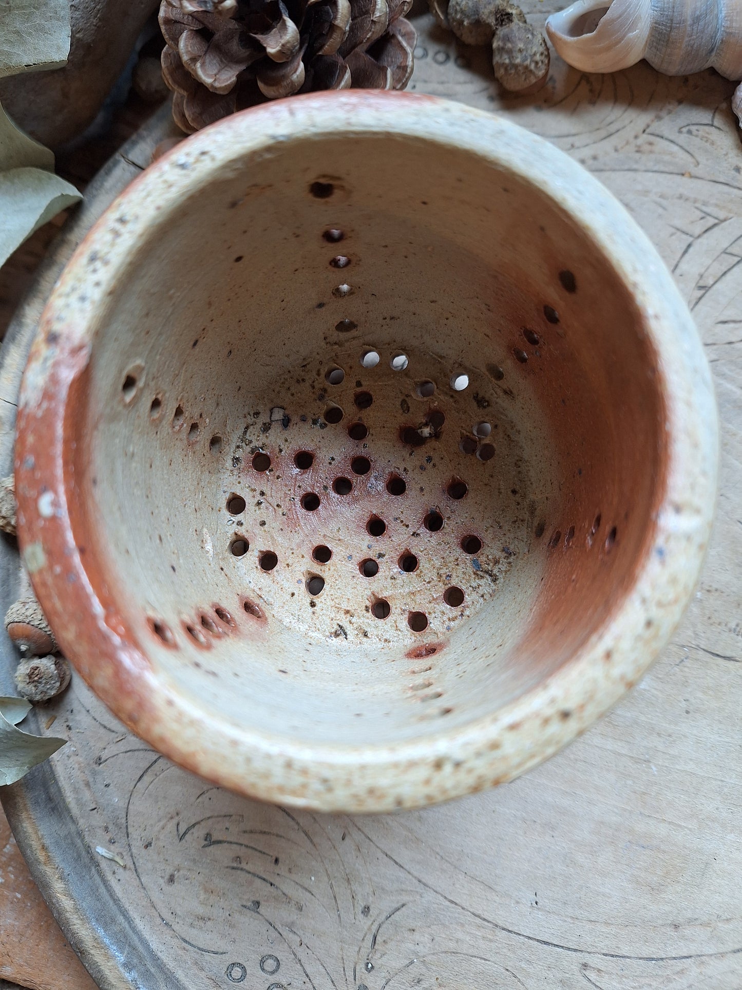 French Vintage cheese strainer