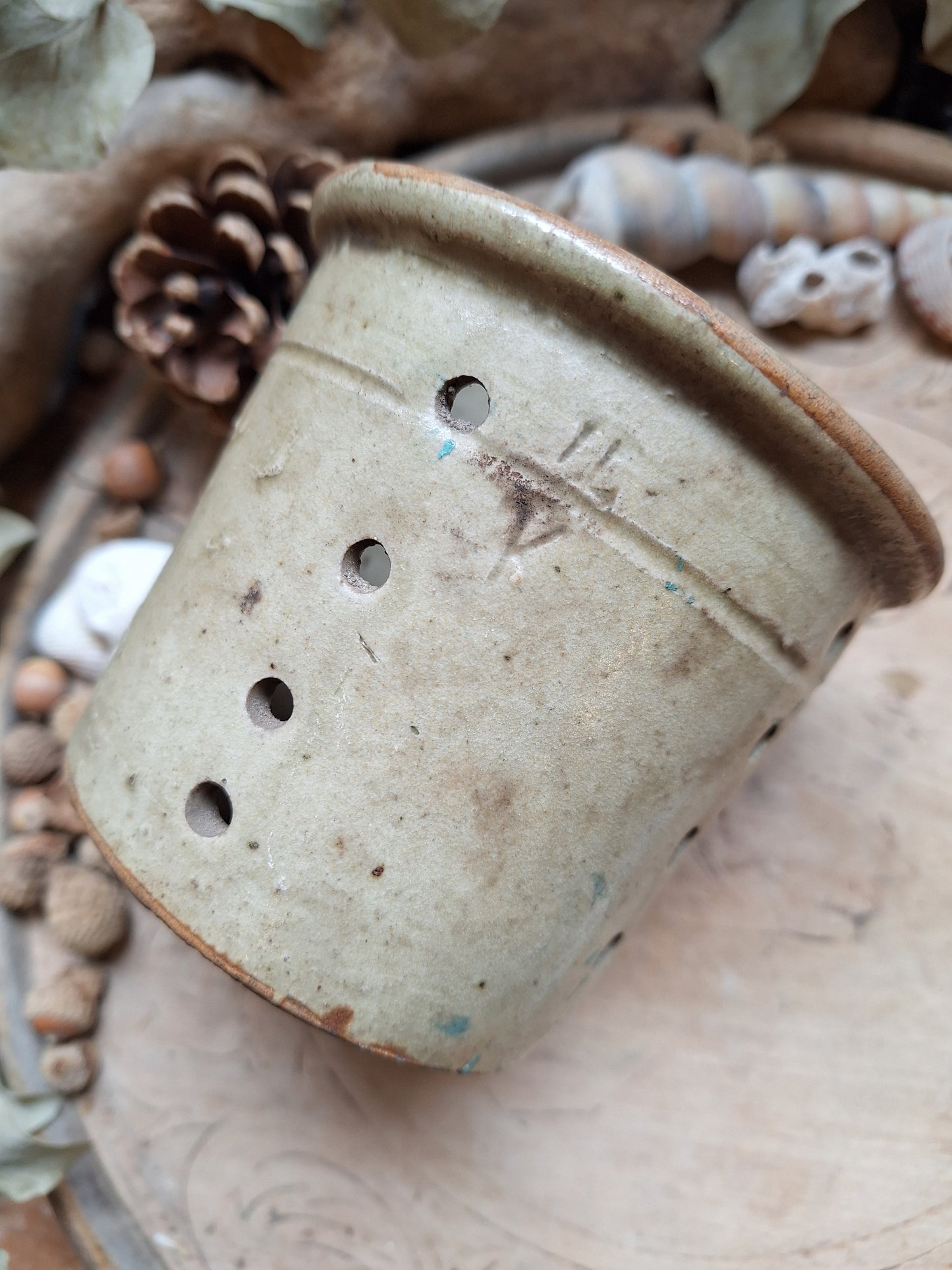 French Vintage cheese strainer