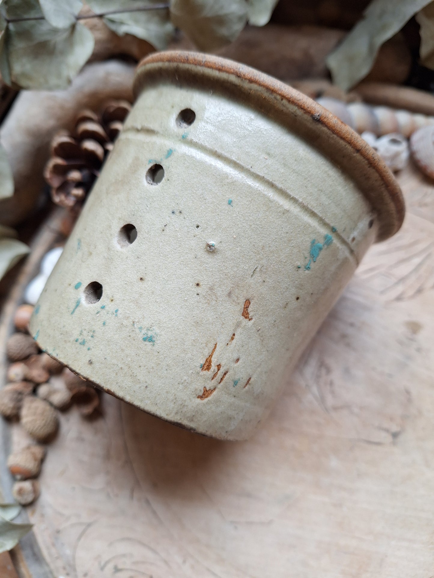 French Vintage cheese strainer